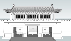 歇山顶城门殿，中国古典，1层
