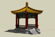 六角亭，中国古典，1层