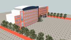 山体模型 学校塑山水系