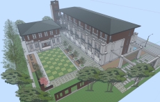 幼儿园，欧式风格建筑，3层