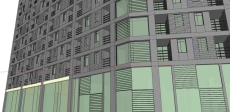 高层住宅，22层，SketchUp模型